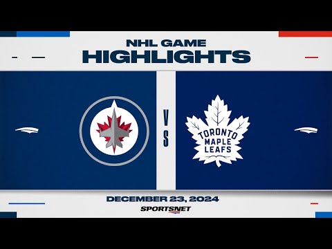 NHL Highlights | Jets vs. Maple Leafs - December 23, 2024