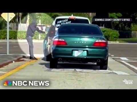 Manhunt for suspect in violent Florida carjacking that was caught on camera
