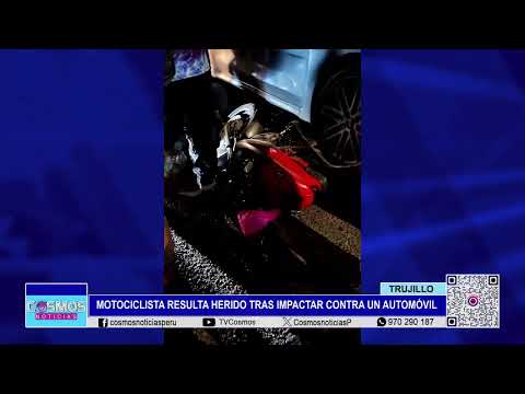 Trujillo: motociclista resulta herido tras impactar contra un automóvil