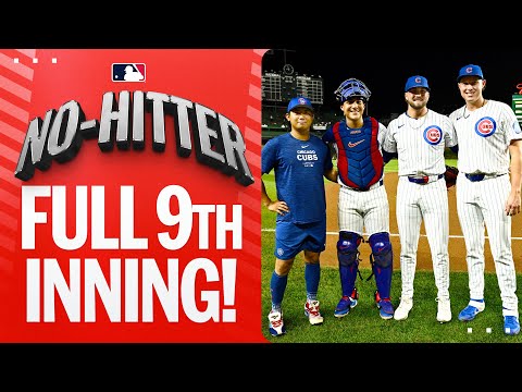 The FULL NINTH INNING of Cubs NO-HITTER! (Plus celebration + hear from Porter Hodge & Miguel Amaya)