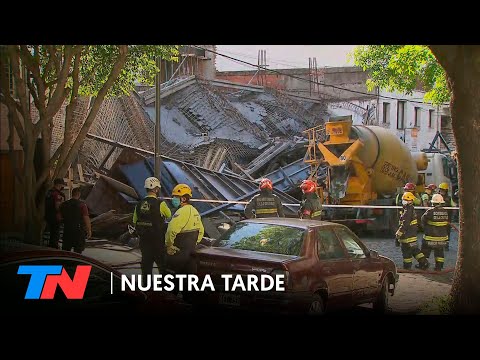 Derrumbe en una obra en construcción en Belgrano: rescataron a dos trabajadores