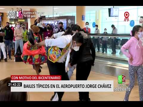 Aeropuerto Jorge Chávez: rinden homenaje por Bicentenario con bailes típicos