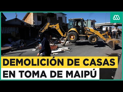 Gran operativo en toma de Maipú: Alcalde Vodanovic se refiere a la demolición de casas en campamento