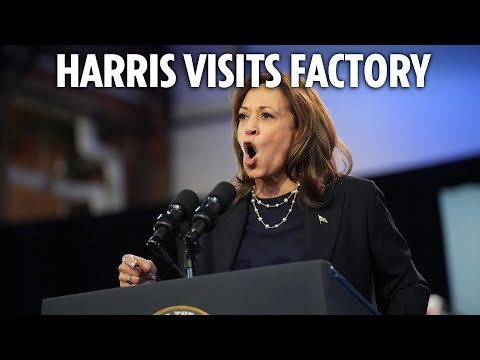 LIVE: Kamala Harris addresses factory workers in trip to Saginaw, Michigan