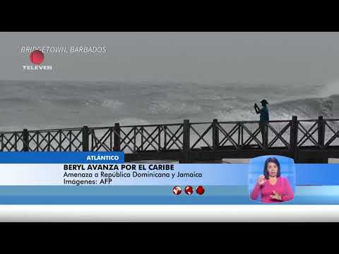 Huracán Beryl avanza por el Caribe amenazando a Jamaica y RD - El Noticiero emisión meridiana
