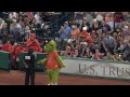 Orbit, Houston Astro's mascot clash a security guard...