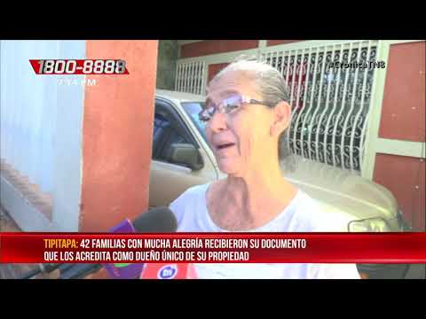 Seguridad jurídica con títulos de propiedad a familias de Río Blanco - Nicaragua