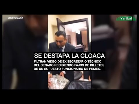 EX SECRETARIO TÉCNICO DEL SENADO RECIBE FAJOS DE BILLETES DE UN SUPUESTO FUNCIONARIO DE PEMEX...