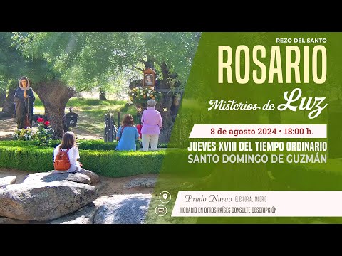 SANTO ROSARIO de hoy Jueves (Misterios Luminosos) en DIRECTO desde PRADO NUEVO a las 18:00 h.