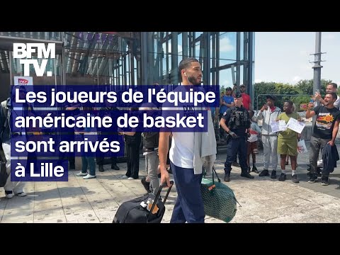 L'équipe américaine de basket est arrivée à Lille, leur camp de base pendant les Jeux olympiques