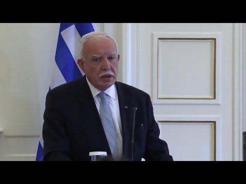 Palestinian Foreign Minister on situation in Gaza and West Bank during Greece visit