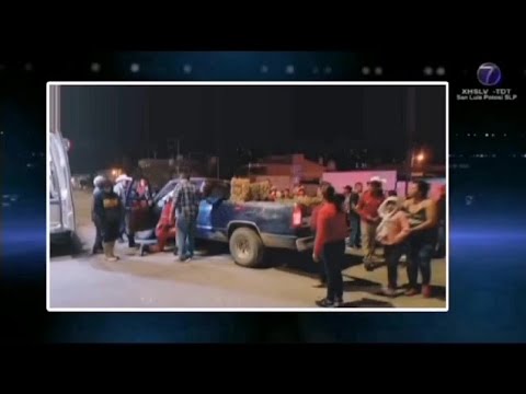 Siete personas lesionadas, saldo de aparatoso accidente en Matehuala
