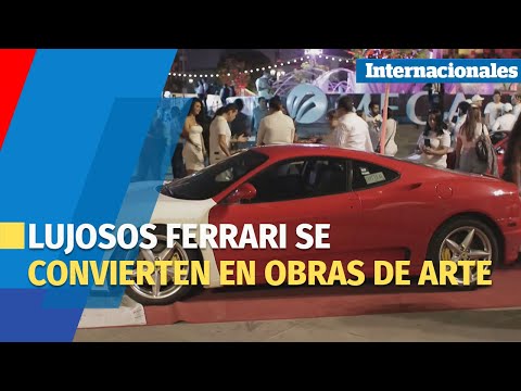 Lujosos Ferrari se convierten en obras de arte en exhibición en México