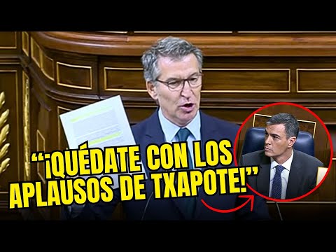 Monumental repaso de Feijóo a Sánchez y al PSOE: “Quédense con los aplausos de Otegi y Txapote”