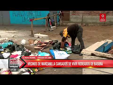 Vecinos de Manzanilla cansados de vivir rodeados de basura en el Cercado de Lima