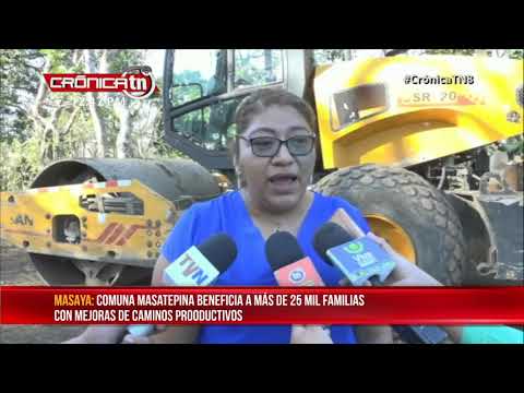 Masatepe entrega a las familias mejoras de caminos productivos - Nicaragua