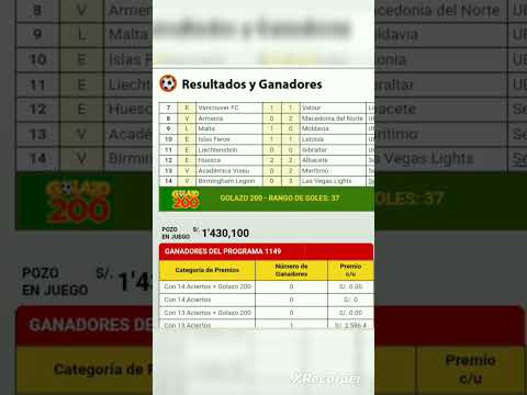 RESULTADOS GANAGOL #1149 #ligaperuana #conmebol #futbol #progol #ligamx #copalibertadores #shorts