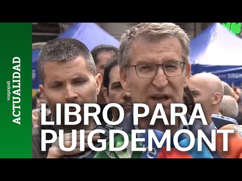 Preguntan a Feijóo qué libro recomendaría a Puigdemont en San Jordi: La Constitución