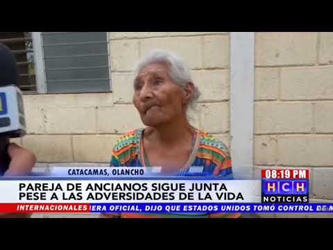 Entre la miseria pero enamorados pareja de ancianos viven juntos en Catacamas, Olancho