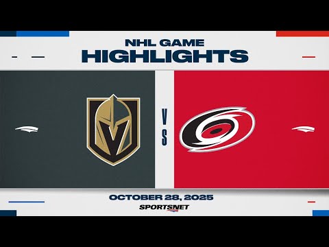 NHL Highlights | Golden Knights vs. Hurricanes - October 28, 2025