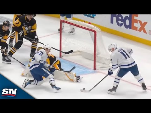 Maple Leafs Max Domi Buries Loose Puck For First Goal in 27 Games