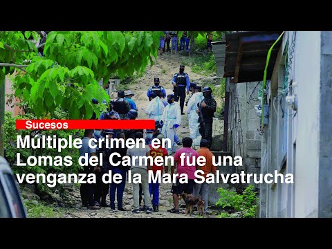 Múltiple crimen en Lomas del Carmen fue una venganza de la Mara Salvatrucha