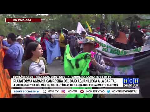 Campesinos del Bajo Aguán protestan en la CSJ exigiendo derogar “criminalización de la lucha social”
