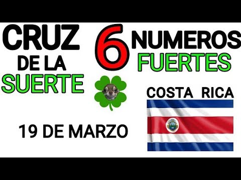 Cruz de la suerte y numeros ganadores para hoy 19 de Marzo para Costa Rica