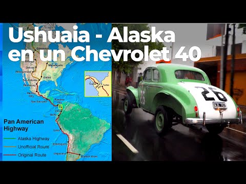 USHUAIA - ALASKA EN UN CHEVROLET 40: una pareja se lanzó a la aventura en un auto réplica de Fangio