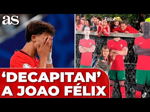 CORTAN la CABEZA a un CARTÓN de JOAO FÉLIX en PORTUGAL