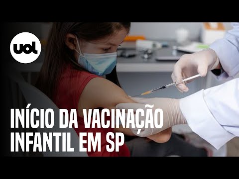 O Governo de São Paulo inicia a vacinação do público infantil contra COVID-19