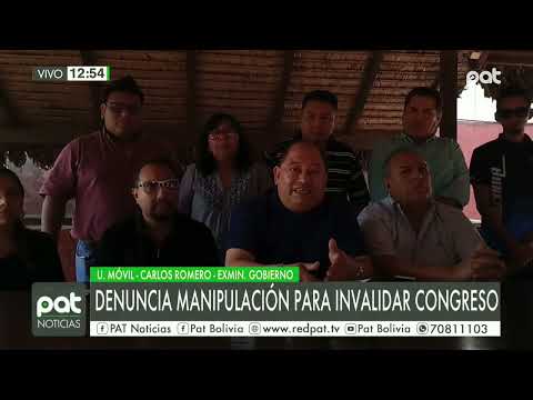 Romero denuncia manipulación para el congreso del MAS