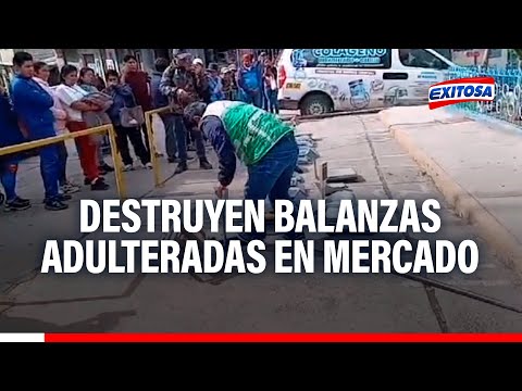 Apurímac: Destruyen balanzas adulteradas en mercado Las Américas
