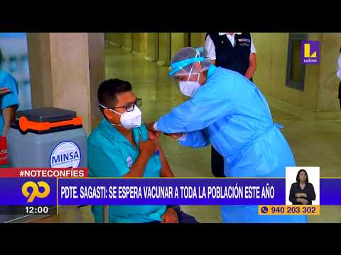? #VacunaciónEnMarcha Presidente Sagasti fue inoculado en hospital militar | Latina Noticias