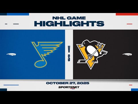 NHL Highlights | Blues vs. Penguins - October 27, 2025