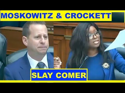 JASMINE CROCKET JARED MOSKOWITZ DESTROY GOP JAMES COMER PIE   HE MELTSDOWN - CRAYZ GOP HOUSE HEARING