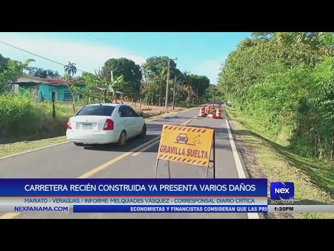 Carretera recie?n construida ya presenta varios dan?os