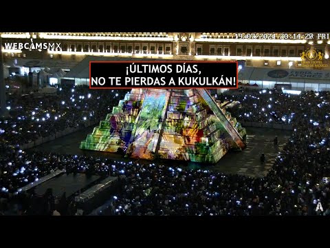 ? #CDMX | ((ÚLTIMAS NOCHES)) ¡Pirámide de Kukulkán, luz y sonido! #Zócalo #EnVivo