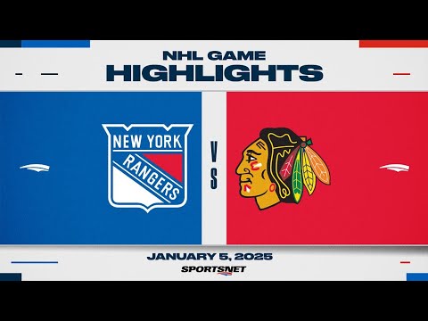 NHL Highlights | Rangers vs. Blackhawks - January 5, 2025