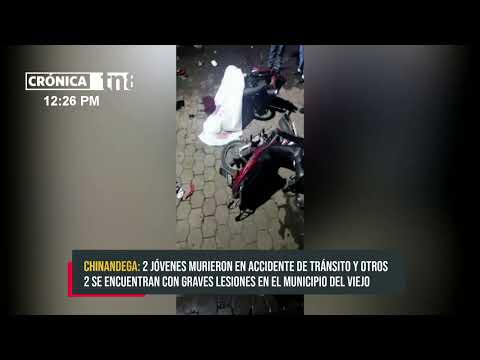 Mortal colisión de motorizados deja 2 muertos en Chinandega