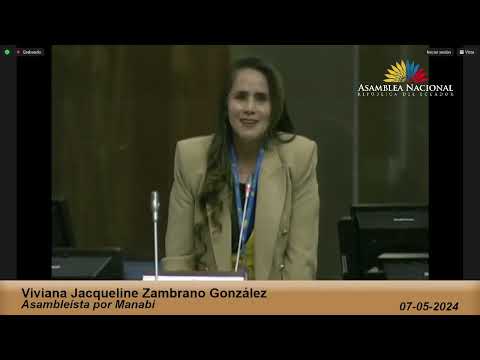 Asambleísta Viviana Zambrano  - Sesión 922 - #IdentidadMontubiaEcuatoriana