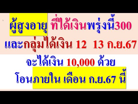 ผู้สูงอายุใครได้เงิน300พรุ่ง