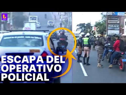 Estado de emergencia: Motociclista escapa de operativo policial en San Martín de Porres