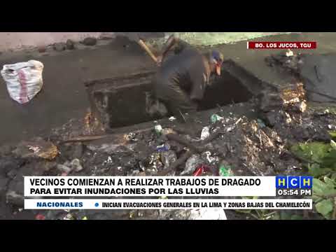 Vehículos del barrio Guadalupe realizan limpieza de dragados para evitar inundaciones