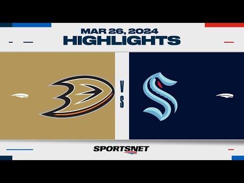 NHL Highlights | Ducks vs. Kraken - March 26, 2024