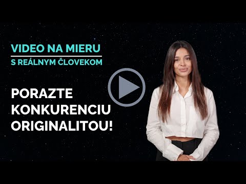 Autentické PROMO VIDEO s reálnym človekom