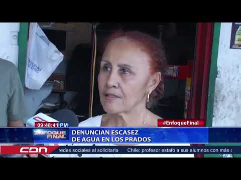 Denuncian  escasez de agua en Los Prados