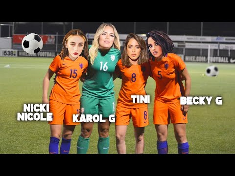 SI LAS TRAPPERS FUERAN FUTBOLISTAS (Nicki Nicole, Karol G, Tini, Becky G)