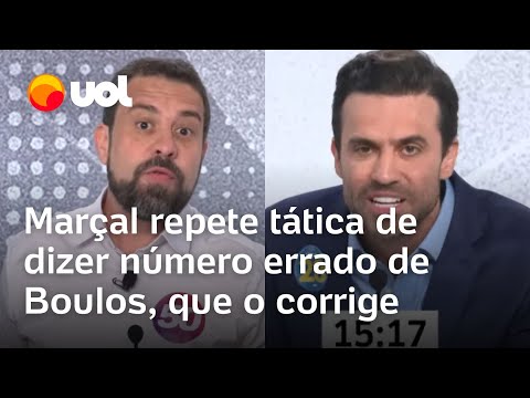 Debate UOL/Folha: Pablo Marçal repete tática de dizer número errado de Boulos, que o corrige