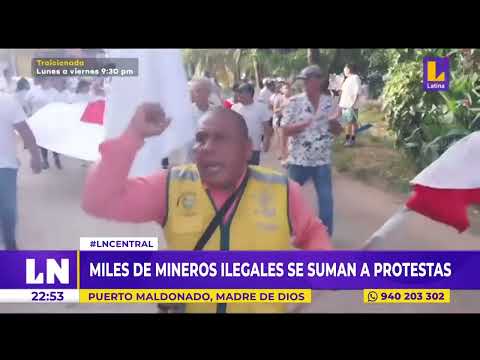 Miles de mineros ilegales de La Pampa se suman a protestas